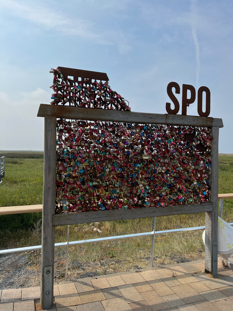 Liebesschlösser-Tafel mit „SPO